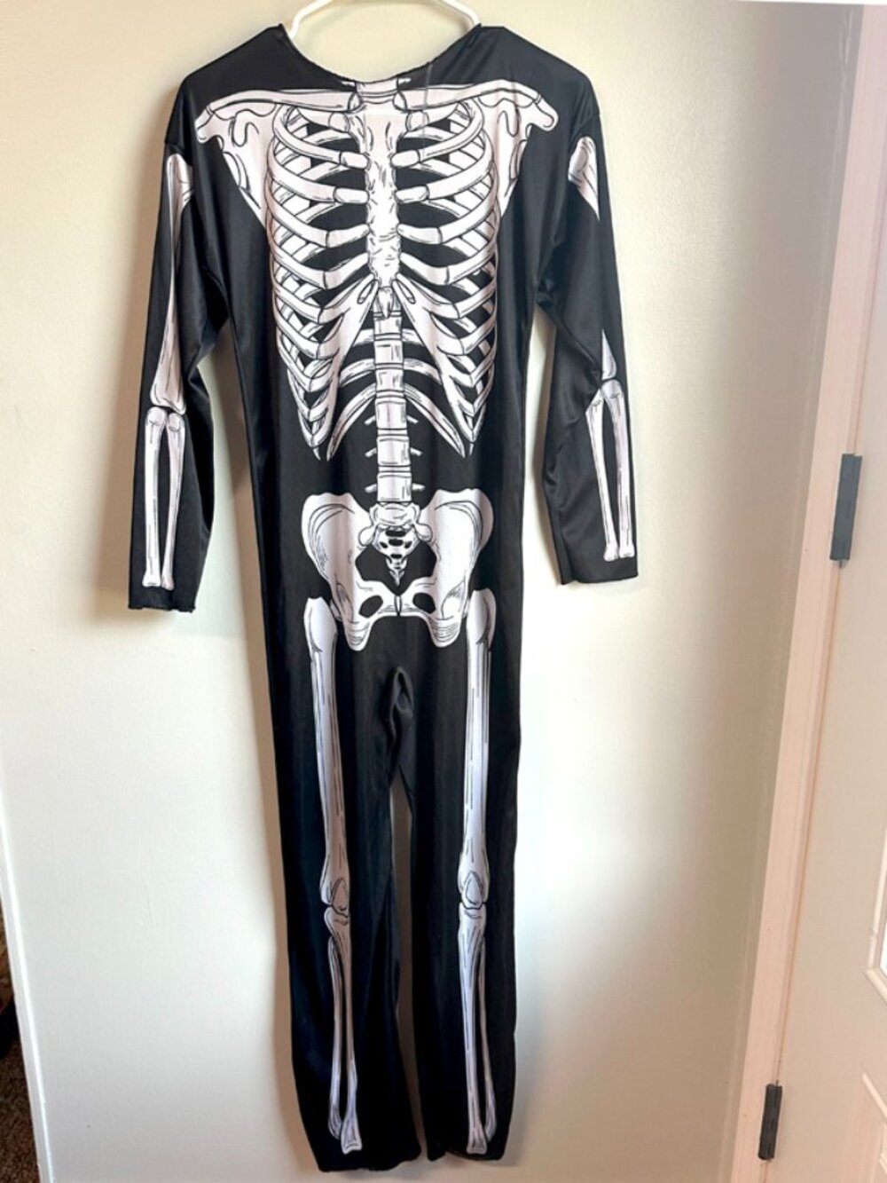 Black Skeleton Printed Jumpsuit Halloween Costume Size Large
